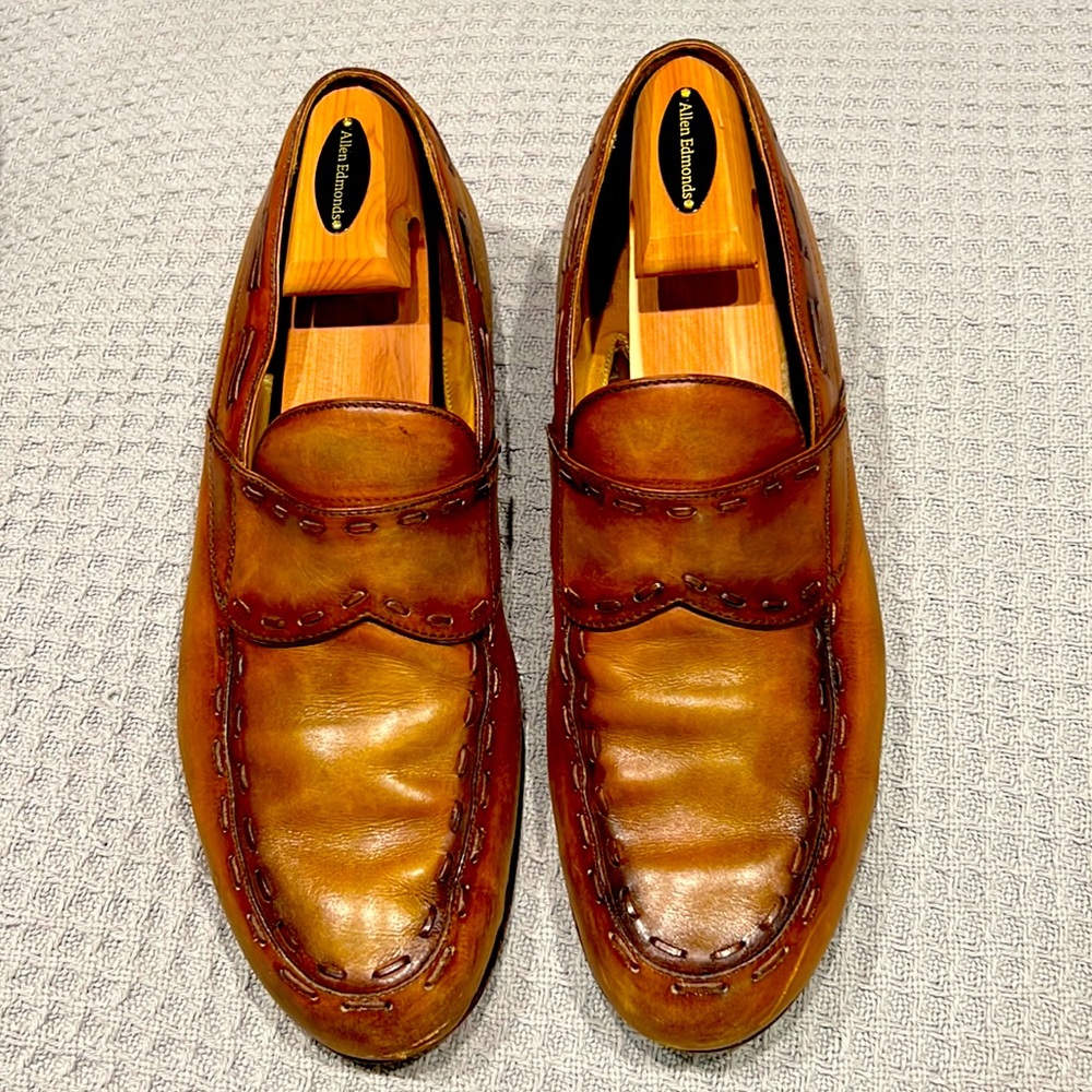 BERLUTI Men’s, hand made in Paris, Italian leather loafers. Size 11